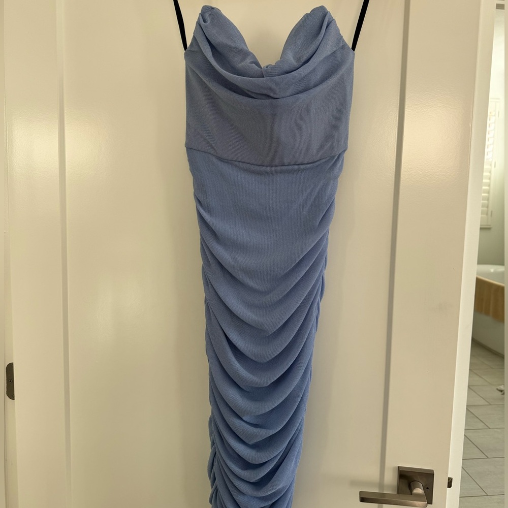 Never Worn - Michael Costello Strapless Light Blue Dress
